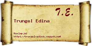 Trungel Edina névjegykártya